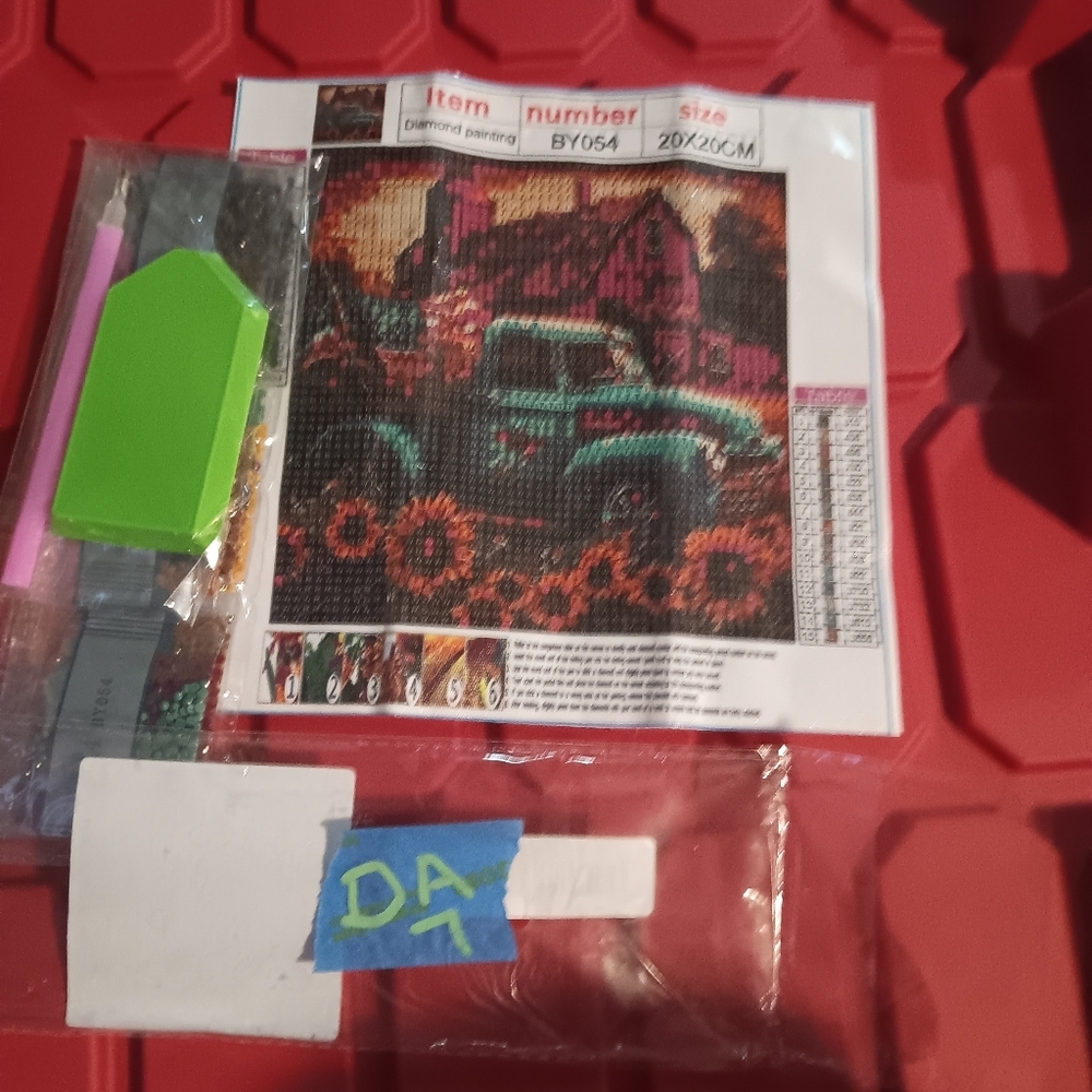 Diamond Painting Kit with Truck Design 20x20 - Picture 4 of 5